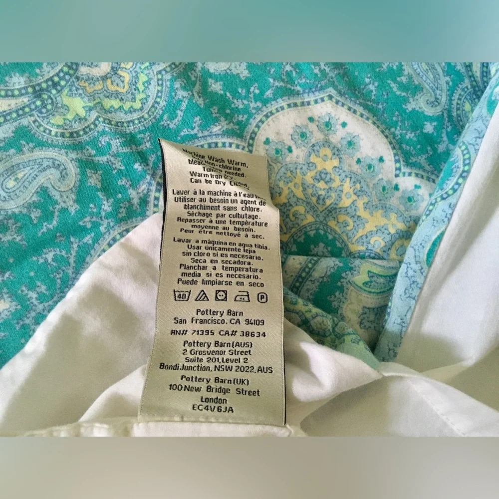 Pottery Barn Claire king organic cotton 1 sham